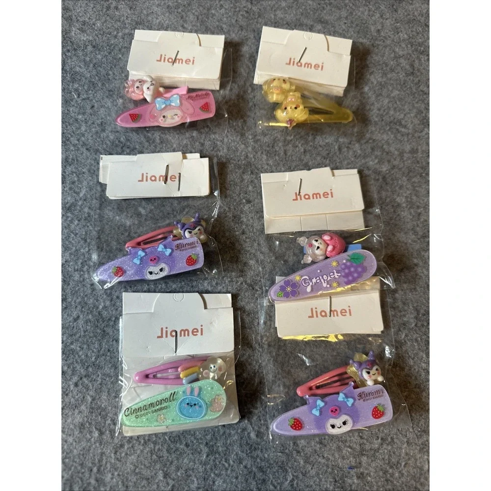 Jiamei Hair Clips Girls Lot of 6 My Melody Variety New